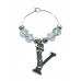 Personalised Letter Y Wine Glass Charm with Rhinestones
